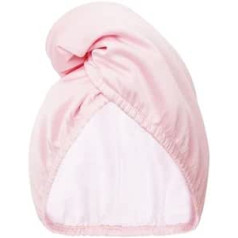 Glov Hair Turban Towel Matu žāvēšanas dvielis Matu žāvēšanas dvielis visiem matu tipiem Svētku piederumi Atkārtoti lietojams divslāņu vegāns satīns un mikrošķiedras Glamorous Charmeuse (rozā)