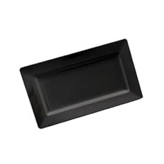 Rectangular Plate 44.5 x 22 x 4.5 cm Black Melamine - 6 Un.