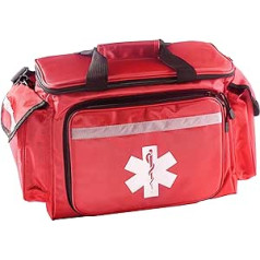 Primacare KB-1088 EMT First Responder Trauma Bag | Empty Deluxe EMS Shoulder Bag | Professional First Aid Kit Bag with 4 Large Compartments for Emergency Medical Supplies