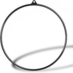 PoleSports Aerial Hoop Lyra 1-Punkt Aufhängung Schwarz Ø 26,9 mm [Standarta] Stahlring für Zuhause und Pole Dance Reifen, Yoga Ring, Zirkus Akrobatik *auch für Kinder