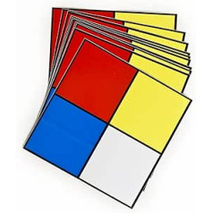 Brady 58501 12,7 cm kvadrātveida, B-946 Hochleistungs-Vinyl, schwarz, rot, blau, gelb auf weiß Gefahrstoffsignal, Legende "NFPA Diamond" (10 Stück)