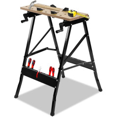 Pārnēsājams salokāms darbagalds, daudzfunkcionāls darbagalds, spriegošanas galds, saliekamais skrūvgriezis, universāls ēvelēšanas sols, taburetes, regulējami augstuma piederumi mājai un amatniekiem, 150 kg darbagalds