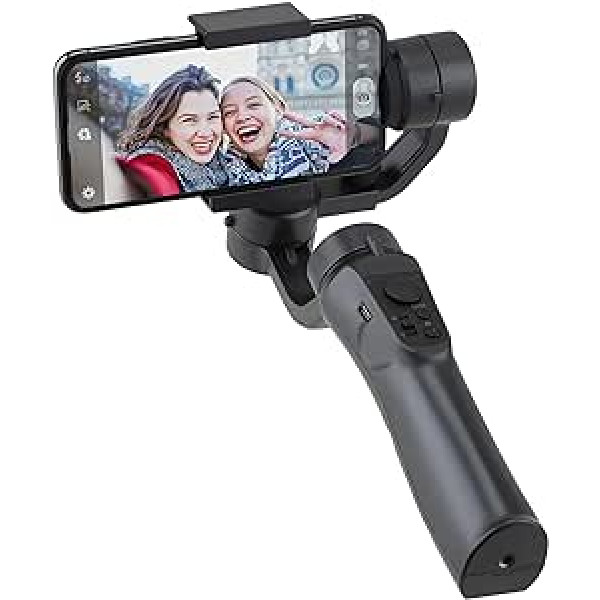 Chillitech® Scorpion viedtālruņa karkasa stabilizators, 3 ass Phone Gimbal trīskārbas statīvs, objektu izsekošana, pārnēsājams un salokāms, Android un iPhone karkass