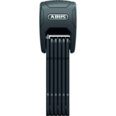 ABUS Bordo Granit™ XPlus 6500KA/90 Black SH salokāma slēdzene Elastīga un droša velosipēda slēdzene ar signalizāciju un papildu aizsardzību locītavām ar slēdzenes turētāju, garums 90 cm