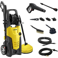 Lavor Powerful Planet 170 Extra Pressure Washer with Complete Accessory Set, 8 m High Pressure Hose, Maximum Pressure 170 Bar Maximum Flow Rate 510 l/h Max, 2500 Watt