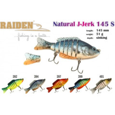 Vobleris RAIDEN «Natural J-Jerk» 145 S