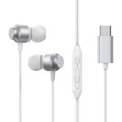 JR-EC06 USB-C in-ear austiņas sudraba austiņas