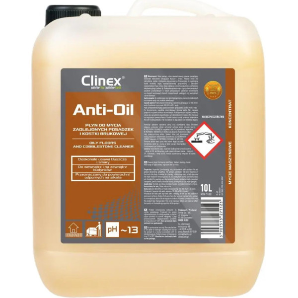 CLINEX Anti-Oil 10L šķidrums eļļas traipu noņemšanai no betona bruģakmeņiem