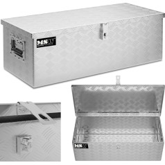 Slēdzama alumīnija transportēšanas instrumentu kaste 48 l 76 x 35 x 25,5 cm