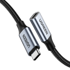 Izturīgs USB-C 3.1 10Gb/s pagarinātājs, 1m, pelēks