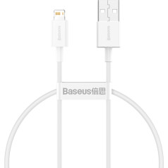 Superior kabelis USB kabelis Iphone Lightning 2.4A 25cm Balts