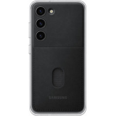 Samsung Galaxy S23 Frame Cover maciņš ar maināmām muguriņām, melns