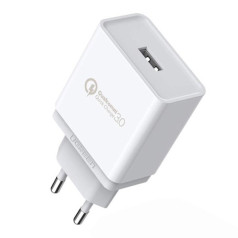 Quick Charge 3.0 18W 3A USB balts ātrais lādētājs