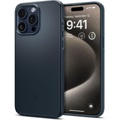 Spigen Aizsargmaciņš iPhone 15 Pro Max Thin Fit, melns metāls