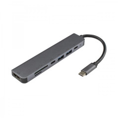 Sbox TCA-71 TYPEC-7IN1 PD + C + HDMI + TF + SD + 2 x USB