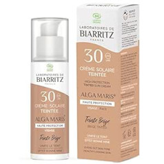 Les Laboratoires De Biarritz Algamaris tonēts sauļošanās krēms Face Light SPF30 sertificēts organisks