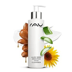 Rau Cosmetics RAU Organic Aloe Vera Gel Cleansing Loss - Aloe Vera Sensitive Face Cleanser 200 ml - Viegla sejas tīrīšana jutīgai un sausai ādai - Vegan: Sensitive Facial Cleanser