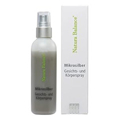 Natura Balance 2 x 100 ml Microsilver sejas un ķermeņa aerosols Microsilver Silver Spray BG Aftersun Sunburn Silver Cream Silver Vegan