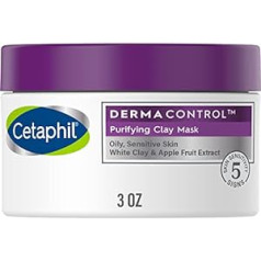 Cetaphil Pro Dermacontrol Purifying Clay Mask with Bentonite Clay for Oily, Sensitive Skin, 3 oz Jar