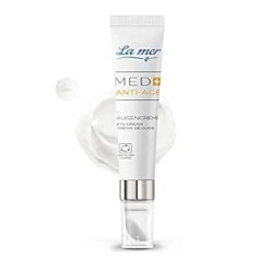 La Mer MED+ Anti-Age acu krēms - mitrinošs acu kopšanas līdzeklis - samazina acu ēnas - saista mitrumu - izlīdzina līnijas un grumbas - atvēsinošs un atslābinošs efekts - 15 ml