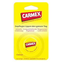 Carmex Classic lūpu balzama burciņa, iepakojums pa 8 (8 x 7,5 g) - oriģinālais medicīniskais lūpu balzams - mitrinošs, aizsargājošs un nomierinošs līdzeklis sausām un plaisātām lūpām