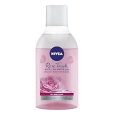 Nivea Rose Touch micelārais ūdens 400 ml efektīvi noņem ūdensizturīgu kosmētiku, maigi attīra, baro un mitrina ādu, atjaunojot tās dabisko līdzsvaru un mitrināšanu (2 iepakojumā)