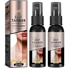 Artsim Dark Body Self Tanner Spray, Instant Sunless Tanning Spray, Premium Self-Tanner, Long-Lasting Self-Tanner, Best Self-Tanner for Face and Body (2 Pieces)