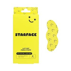 ‎Starface World Starface Lift Off poru sloksnes, melngalvju noņemšanas līdzeklis, dziļi attīrošas deguna sloksnes, deguna poru plāksteri (8. iepakojumā)