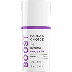 Paula's Choice 1% Retinol Booster serums - viegls losjons samazina grumbas, pigmenta plankumus un saules bojājumus - ar vitamīnu A - visiem ādas tipiem - 15 ml