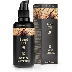 Satinnaturel Beard Oil BIO Cold Pressed - Face Oil - 100ml - Vegan - Beard Oil Men - Ideal Birthday Gift Men - Intensive Beard Care with Male Fragrance - Beard