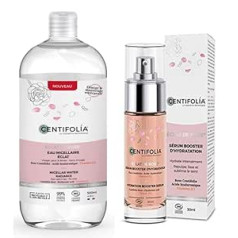 Centifolia Eclat de Rose micelārais ūdens 500ml + Eclat de Rose Eclat de Rose mitrinošs serums 30ml | Ideāli piemērots dehidrētai ādai | Lieliski noņem grimu | Ādas lobīšanās | Ražots Francijā