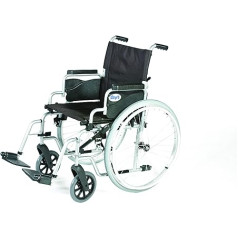 Days Whirl pašpiedziņas ratiņkrēsli, 41 cm sēdekļa dziļums, salokāma mobilitātes ierīce šaurai pārvietošanai iekštelpās un ērtai uzglabāšanai, kompakts ratiņkrēsls gados vecākiem cilvēkiem, invalīdiem un lietotājiem ar īpašām v