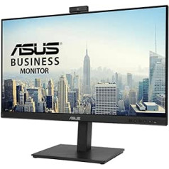 ASUS Business BE279QSK - 27 collu Full HD monitors - 16:9 IPS panelis, 1920 x 1080 - ergonomisks, šarnīrsavienojums, zilās gaismas filtrs, tīmekļa kamera, mikrofons - DP, HDMI, D-Sub, USB - bez rāmja, mini datora pielikums