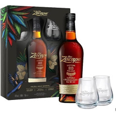 Ron Zacapa Sistema 23 Solera | Exquisiter Rum aus südamerikanischem Hause | in edler Geschenkverpackung mit 2 Nosing-Gläsern | 40% tilpuma 700ml Einzelflasche |