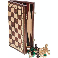 Spēlēt Senatoru – trīs vienā – šahu – bekgemonu – dāmu – 42 x42 cm