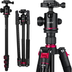 AFAITH profesionālas kameras statīvs, kompakts alumīnija monopods ar 360 grādos panorāmas grozāmu makro fotografēšanas portatīvo ceļojumu statīvu, kas paredzēts Canon Nikon Sony un citām DSLR kamerām