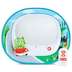 Brica by Munchkin Cruisin 'Baby In-Sight Owl car mirror, 8 entertaining melodies and soothing melodies, synchronized with LED light show, Auto Battery Shut Off