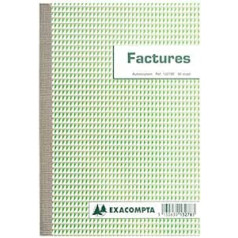 'Exacompta Pack of 10 Facturess 210 x 148 mm Dupli Carbonless 50 Sheets 13278E