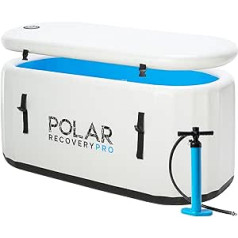 Polar Recovery Pro Tub Ledus vanna — Profesionāls aukstuma ienirt aukstā ūdens terapijai — Īpaši liela āra ledus vanna ar vāku — Ledus vannas dzesētājs Saderīga XL ledus vanna (bez dzesētāja)