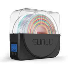 Atjaunināta pavedienu žāvētāja kaste ar ventilatoru, SUNLU S1 Plus kvēldiega žāvētājs 3D printerim Kvēldiegs 1,75 2,85 3,00 mm, saglabā pavedienu sausu 3D drukāšanas laikā, kvēldiegu uzglabāšanas kaste, melns