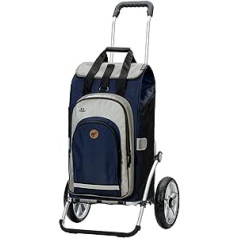Andersen Royal Shopper with Ball Bearings Aluminium Foldable with Ball Bearing Wheel Diameter 25 cm and 62 Litre Bag Hydro 2.0 with Cooling Compartment Blue