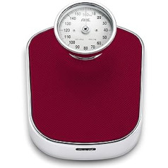 ADE Felicitas BM 702-3 Mechanical Bathroom Scales Analogue Bathroom Scales in Classic Design with Large Scale and Non-Slip Weighing Surface Bordeaux Red