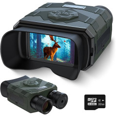 Nachtsichtgerät, Profey 1080P HD Digitales Infrarot Nachtsicht Fernglas 500M Reichweite, Wiederaufladbar Nachtsichtgerät Jagd ar 3,5" LCD displeju, 8X digitālā tālummaiņa, 9 Stufen Infrarot un 32G karte