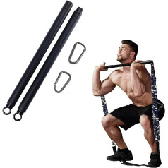 INNSTAR Widerstandsbänder Stange 96cm Schwarz Maximale Belastung 362Kg für Heim Fitness Training Ganzkörpertraining Power Lifting Fitness Stange