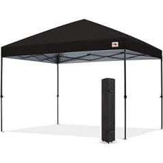 ABCCANOPY 3x3M Pavillon Wasserdicht Pop-Up Gartenpavillon Festival Sonnenschutz,Central Lock-Serie,schwarz