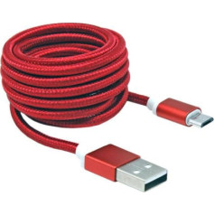 Sbox USB->Micro USB M/M 1.5m USB-10315R red