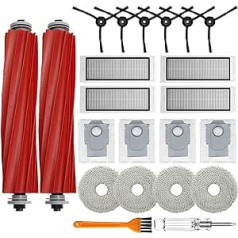 22-Piece Accessory Set for Roborock Q Revo, Accessories for Roborock Q Revo Robot Vacuum Cleaner, Replacement Parts with Main Brush, Dust Bag, Mop Pads, HEPA Filter, Side Brushes Replacement Part Kit