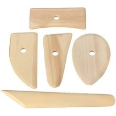 5 Pcs Wooden Pottery Molds Ceramic Polymer Clay