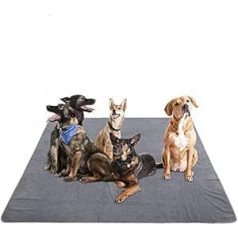 Yangbaga Floor Protection Mat for Dogs Training Pads Reusable Feeding Bowl Mat Non-Slip Can Cut Yourself 182 x 182 cm Grey