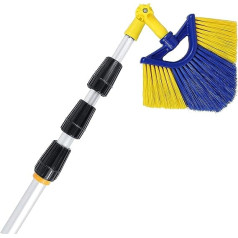 6 Metre Telescopic Rod with Corner Broom Extendable Continuous Working Angle Triangle Broom Adjustable Telescopic Handle for Cleaning Corners Broom Telescopic Rod